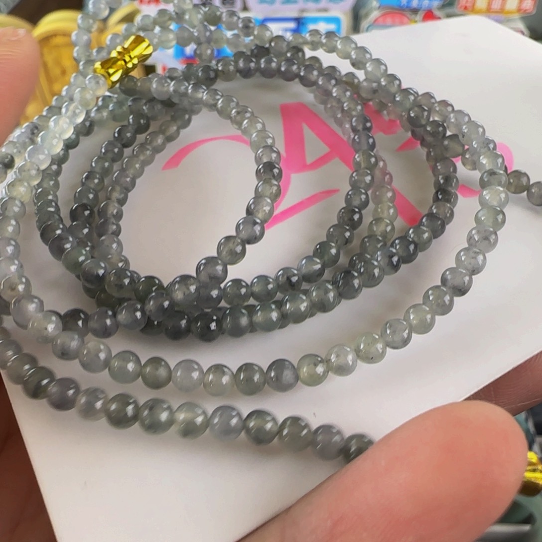 未镶嵌手串翡翠白*｜老坑