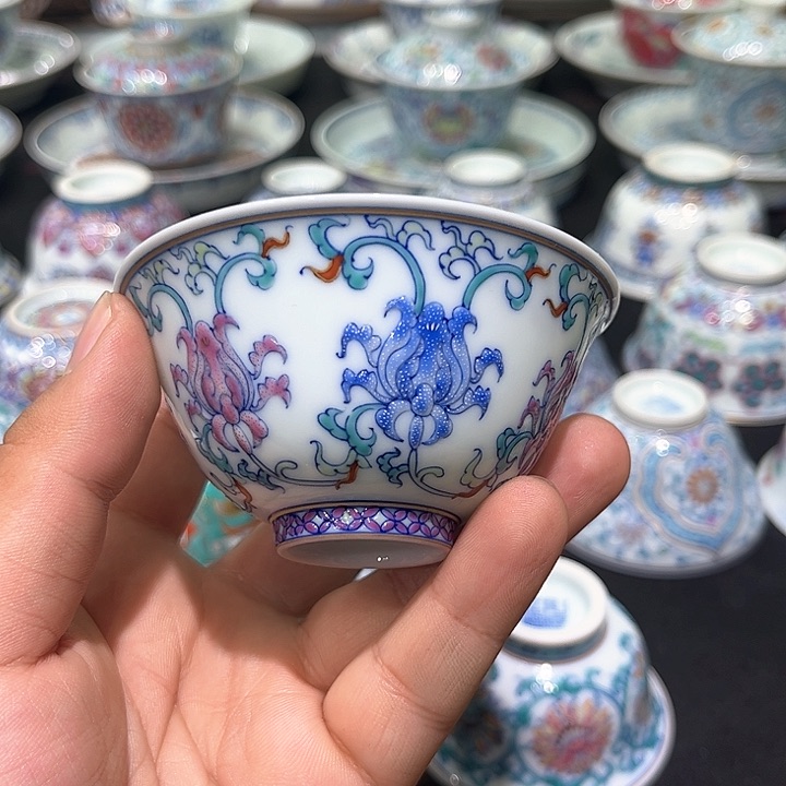 （闪购链接）冉月观隐花意缠枝莲主人杯