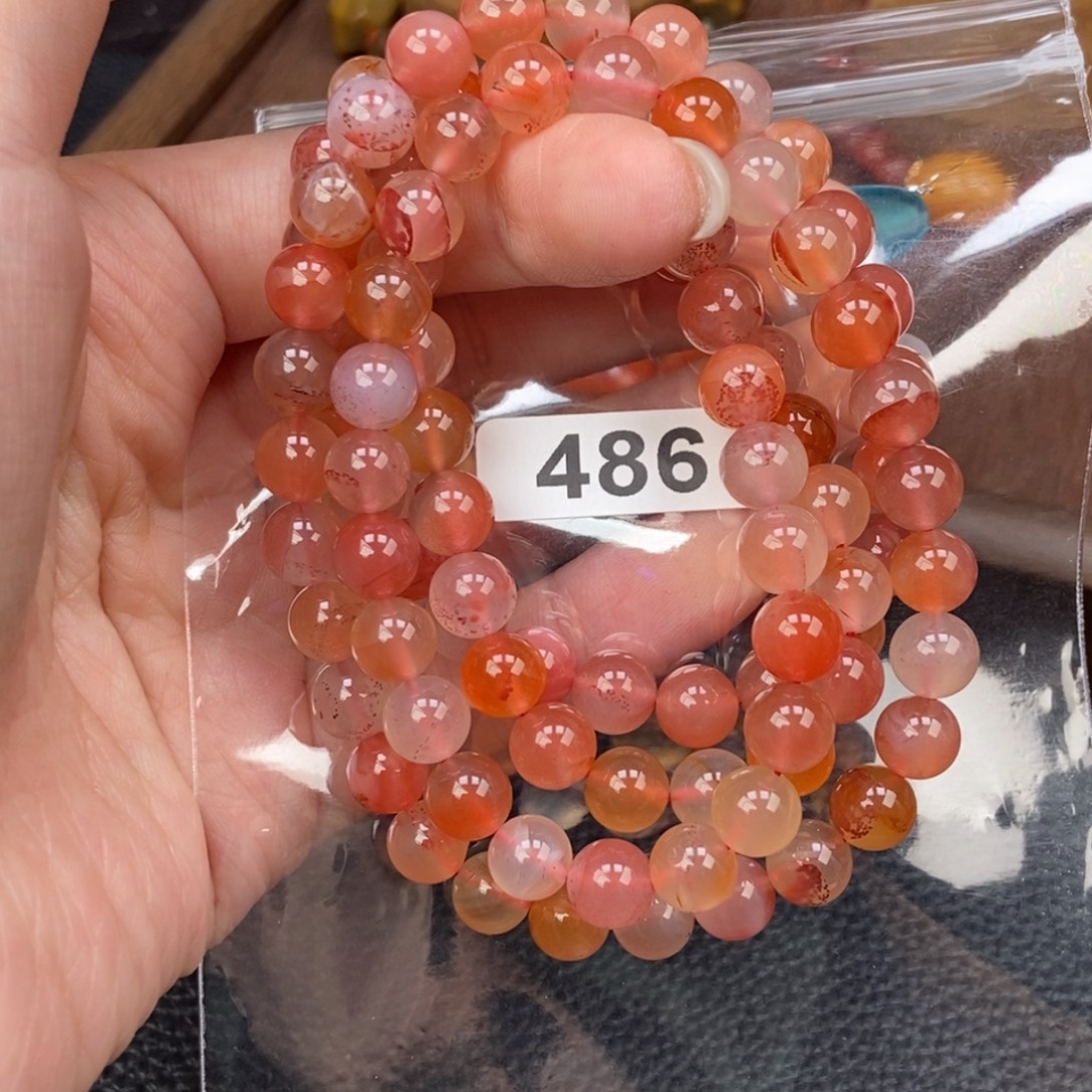 南红玛瑙未镶嵌手链卡7.8