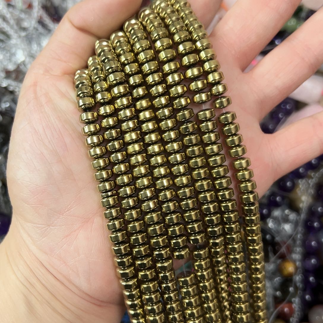 玛瑙/玉髓未镶嵌珠宝半成品，卡6黑胆石高保色一条