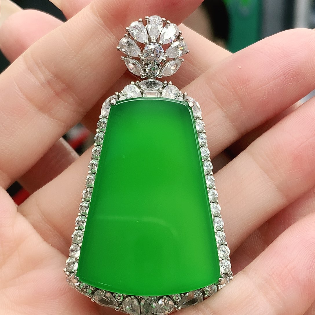 银S925镶嵌吊坠玛瑙/玉髓