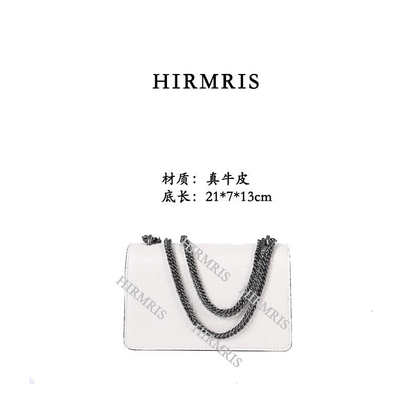 HIRMRIS手工真皮包550629-白  小九白股