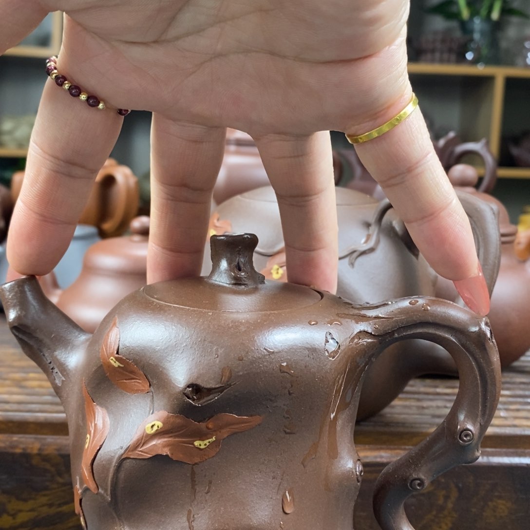 紫砂茶壶容**地原矿紫砂壶