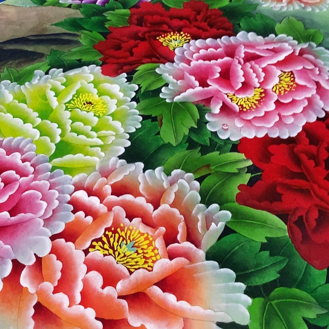 国画手绘工笔牡丹