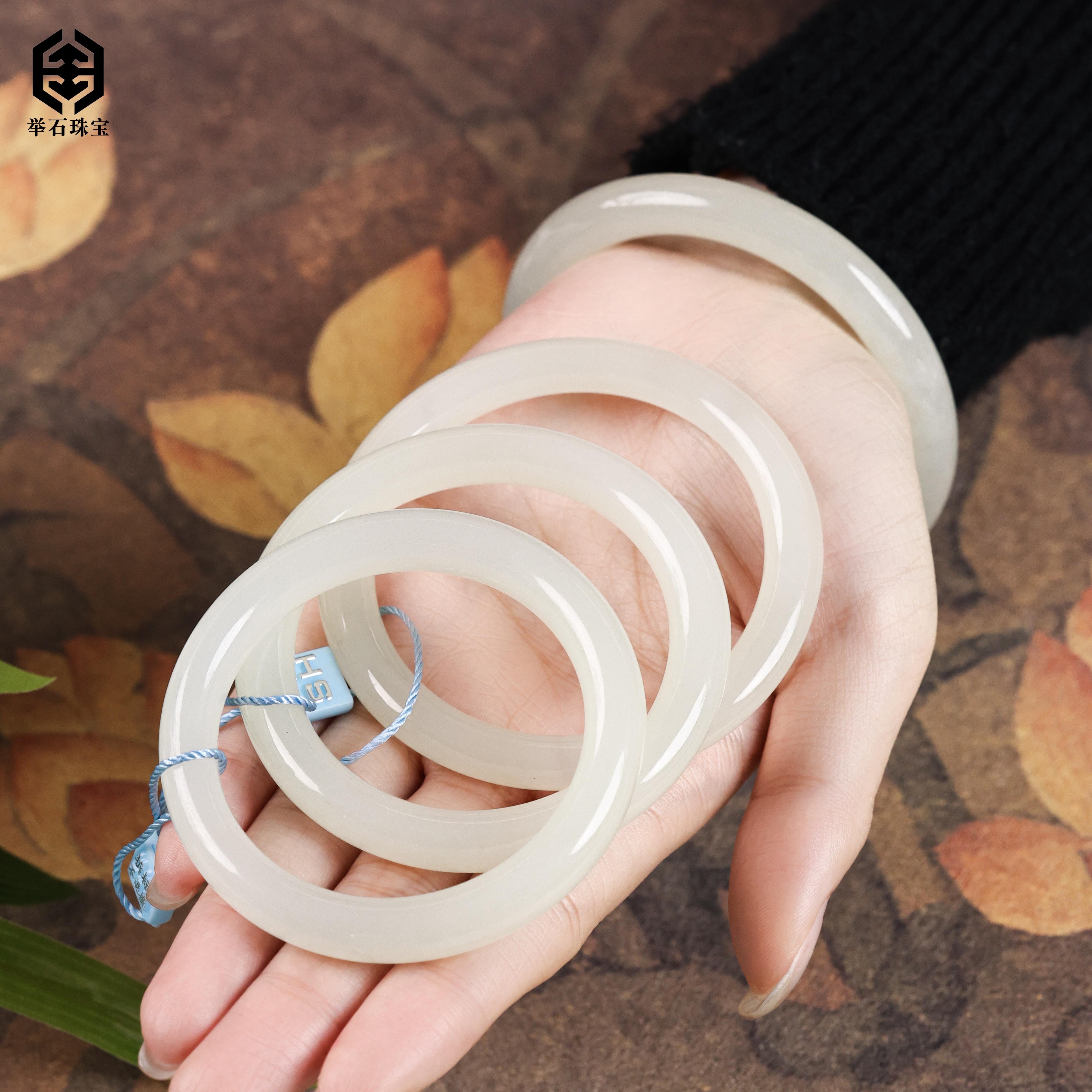 【举石珠宝】ST1219-777-73和田玉手镯（一件/多样性发/圈口自选）O