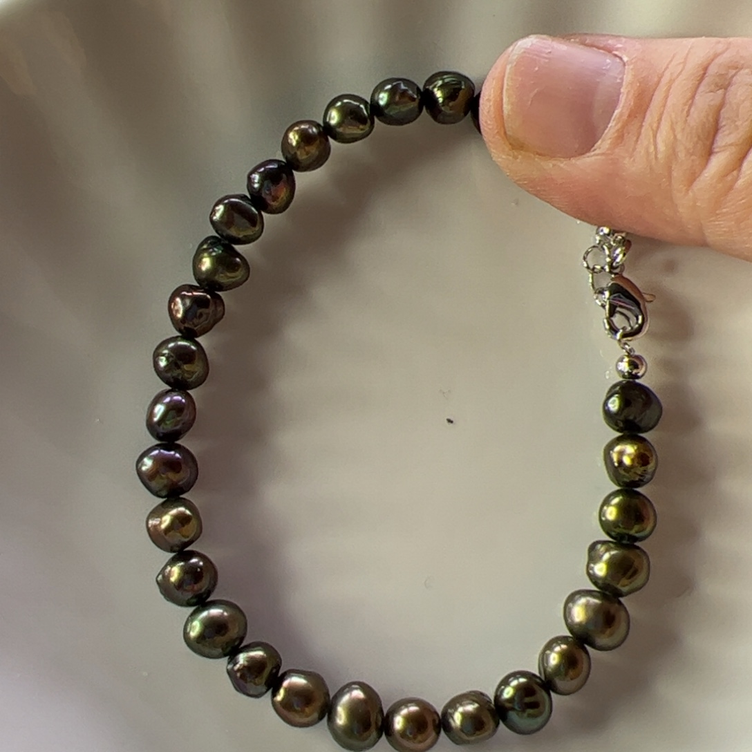 合金淡水珍珠手绳