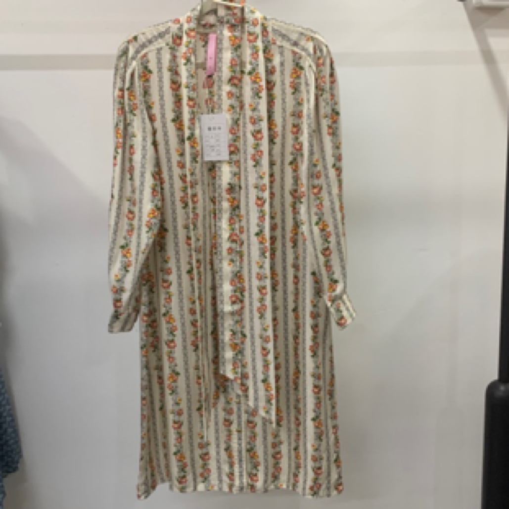 99新 TORY BURCH/汤丽柏琦 桑蚕丝碎花裙/0码/B01272