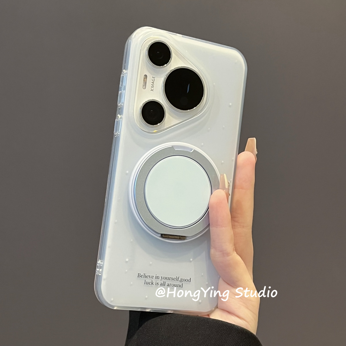 360度磁吸旋转支架适用华为pura70pro+新款手机壳简约纯色pura80p