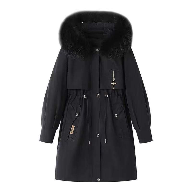 中长款保暖女派克服2712