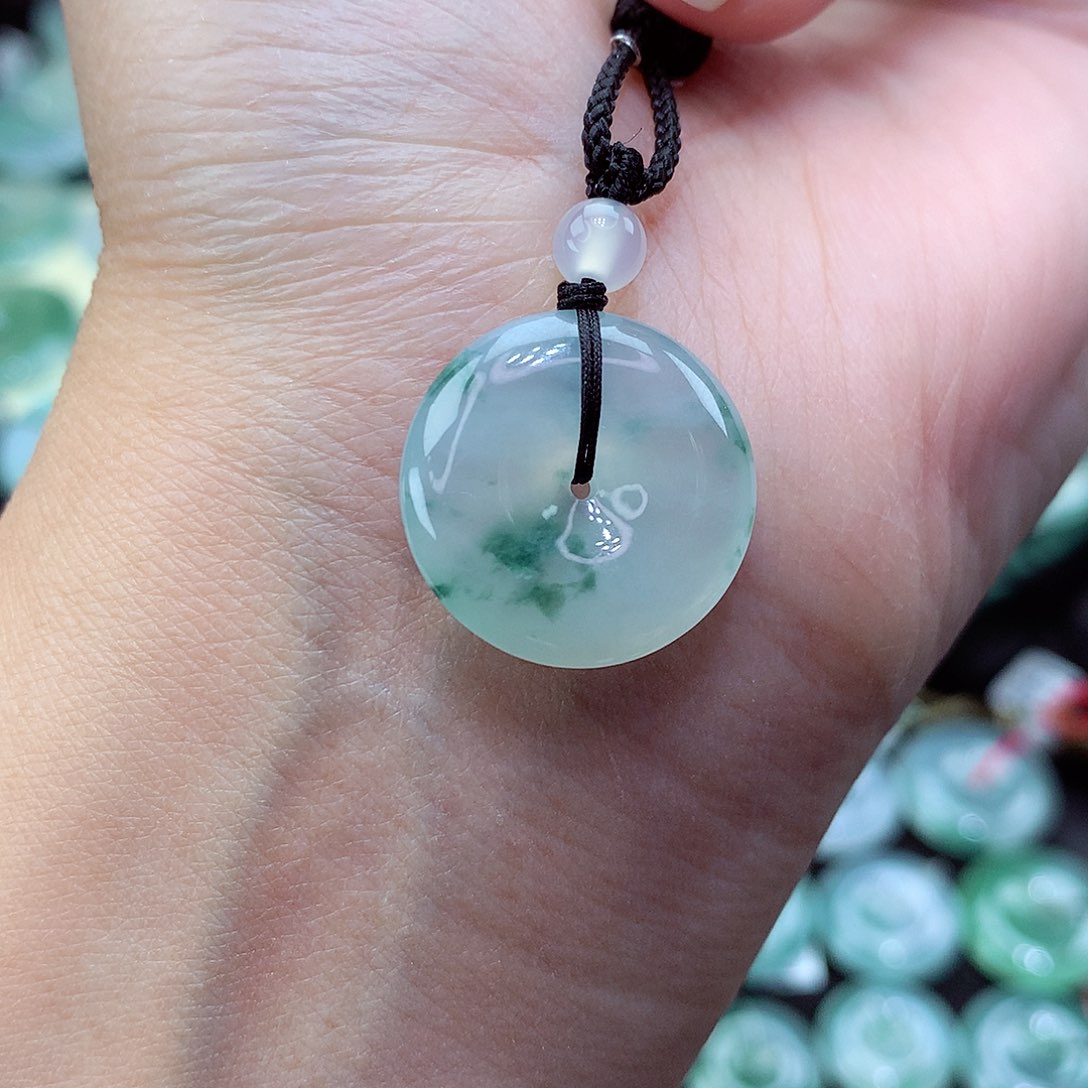 翡翠颈饰未镶嵌38尺寸19.2-5.6