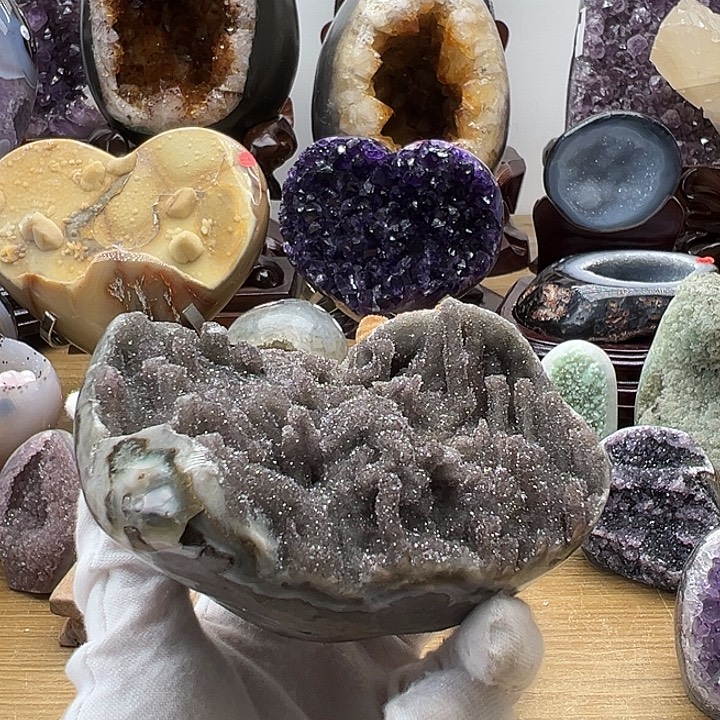 藝***然水晶珠宝半成品未镶嵌森林摆件54