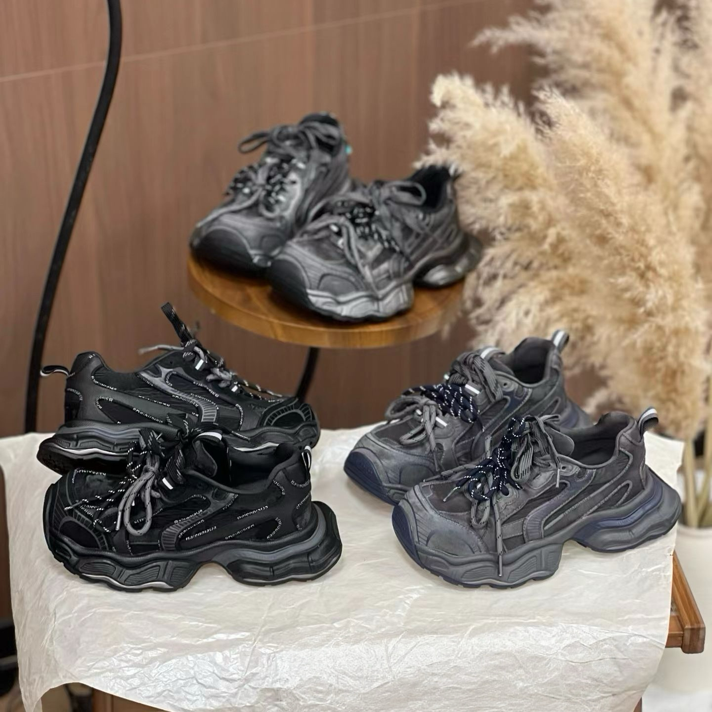 【23姑娘】方头老爹 | 卷边三鞋带老爹鞋定制复古时尚休闲女鞋