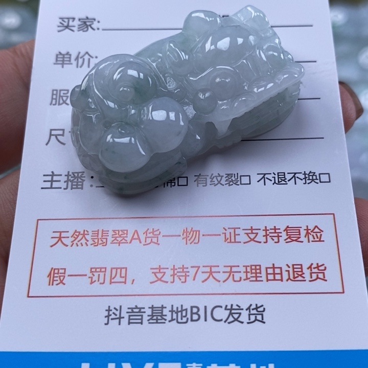 颈饰未镶嵌翡翠多人貔貅