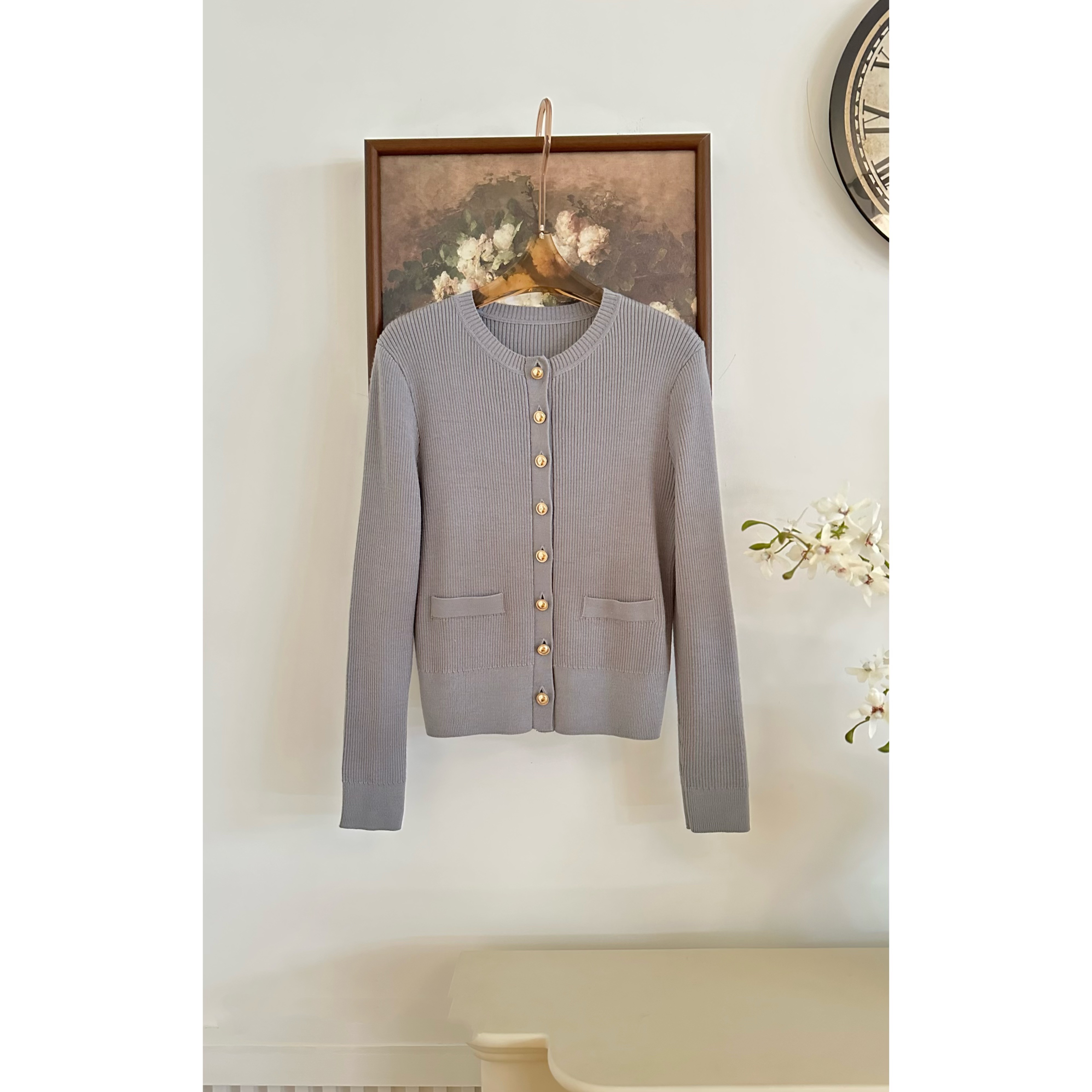 【瑶冬】路蔓法冬季新款百搭显瘦时尚气质针织圆领长袖毛衣MF-483