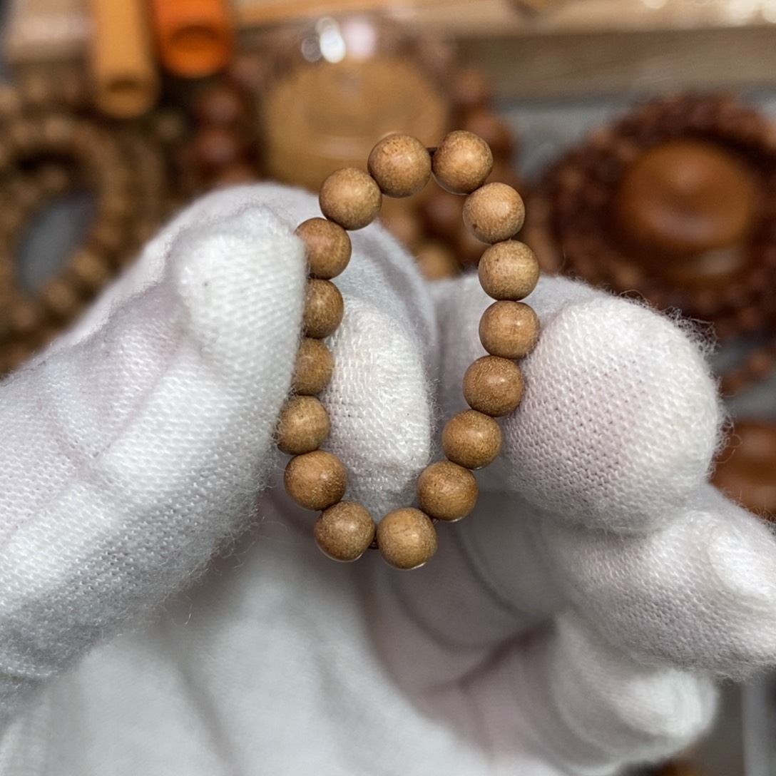 檀香木手串/手链0.4戒指16颗印度老山檀香