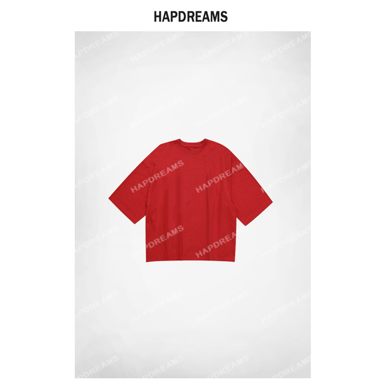 红t 极简全棉软糯套头短袖t恤
