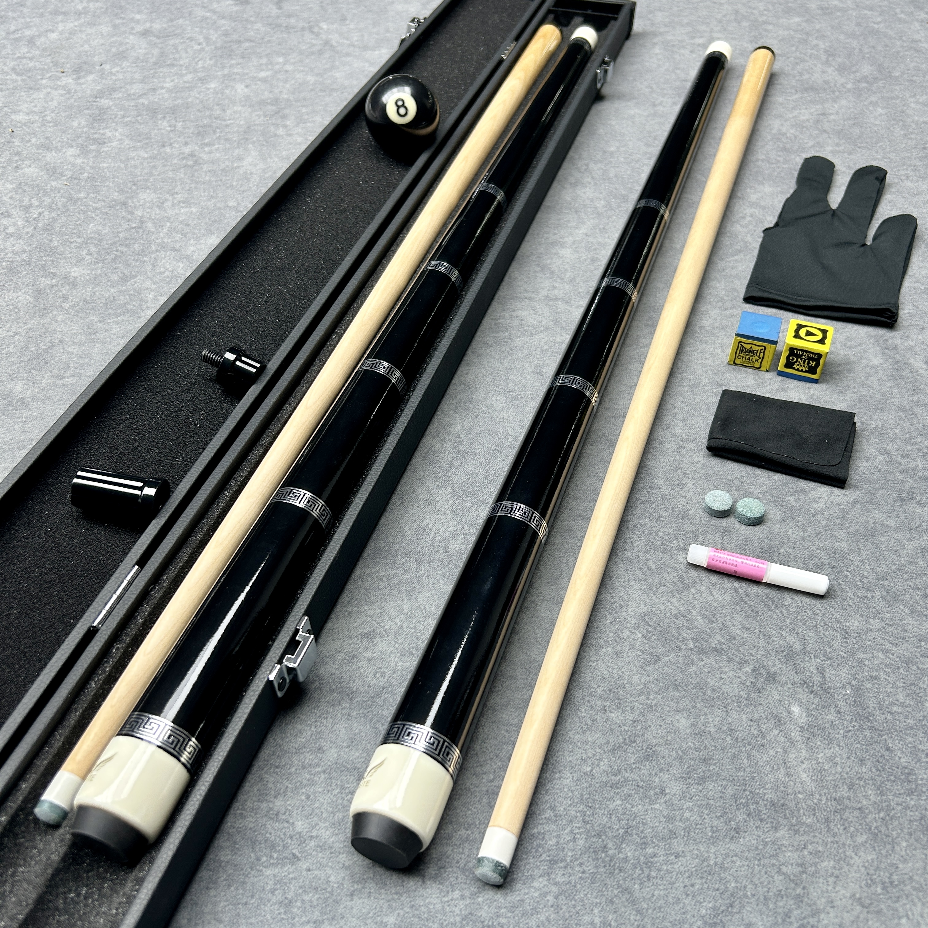 【征途3慢八牙 直播间福利杆】大牌同款中式黑八杆工台球杆大中小头