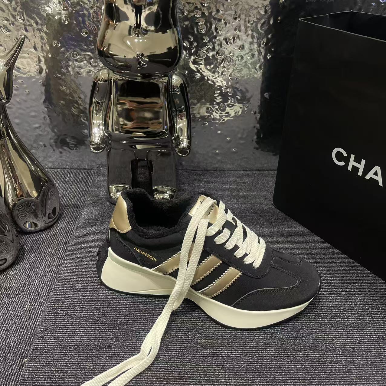 甘姐【小蛮腰阿甘】秋冬新款时尚百搭透气女士潮流系带休闲鞋 A01