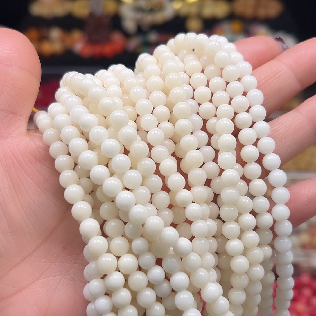 手串菩提根/象牙果卡6白圆5条
