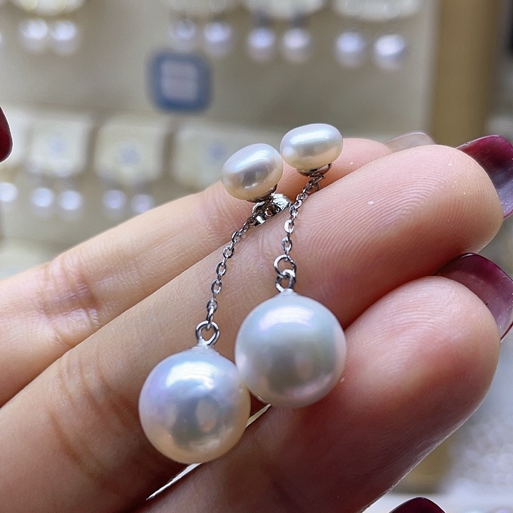 淡水珍珠银S925镶嵌颈饰