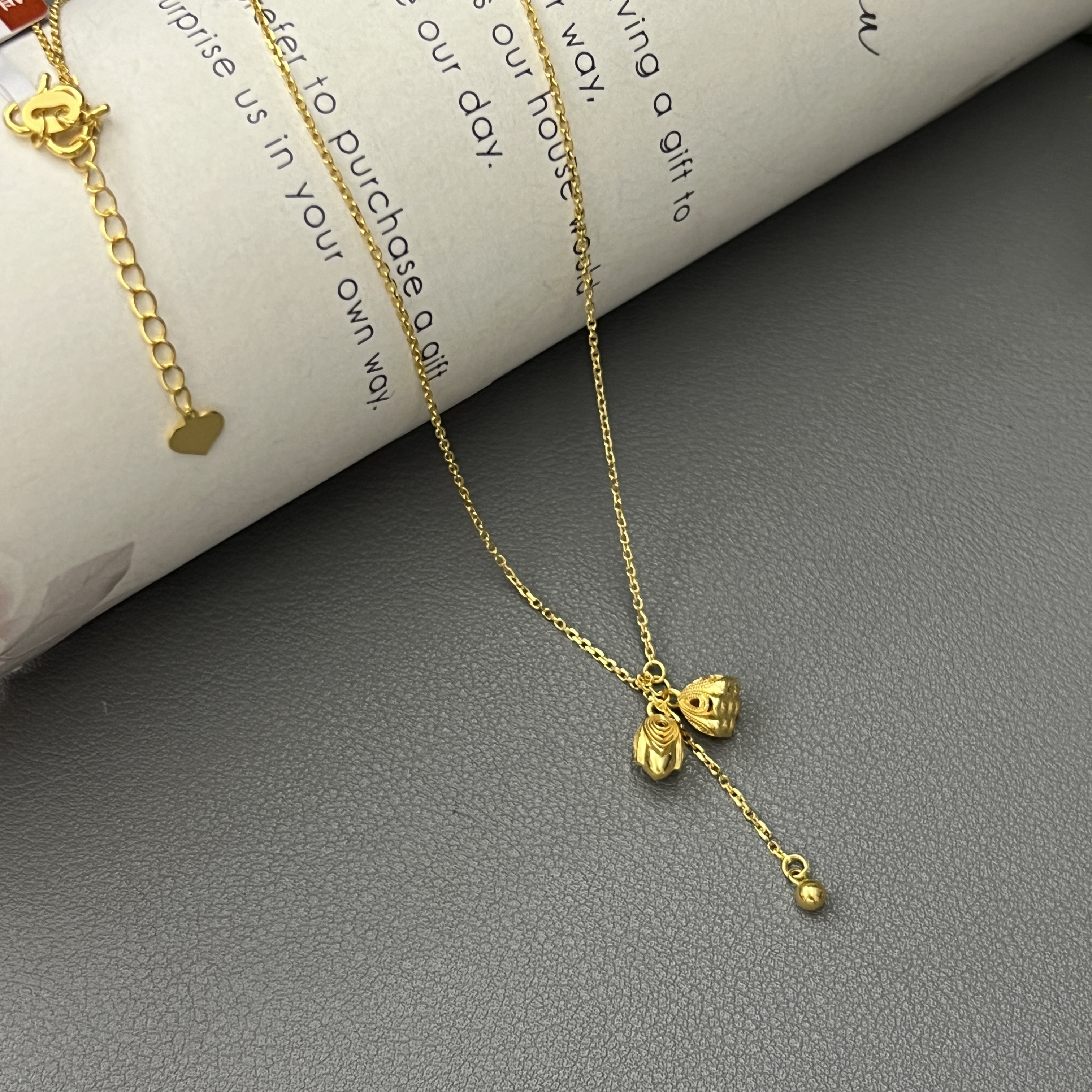 【两世欢流苏黄金项链】足金999项链套链多样性发一