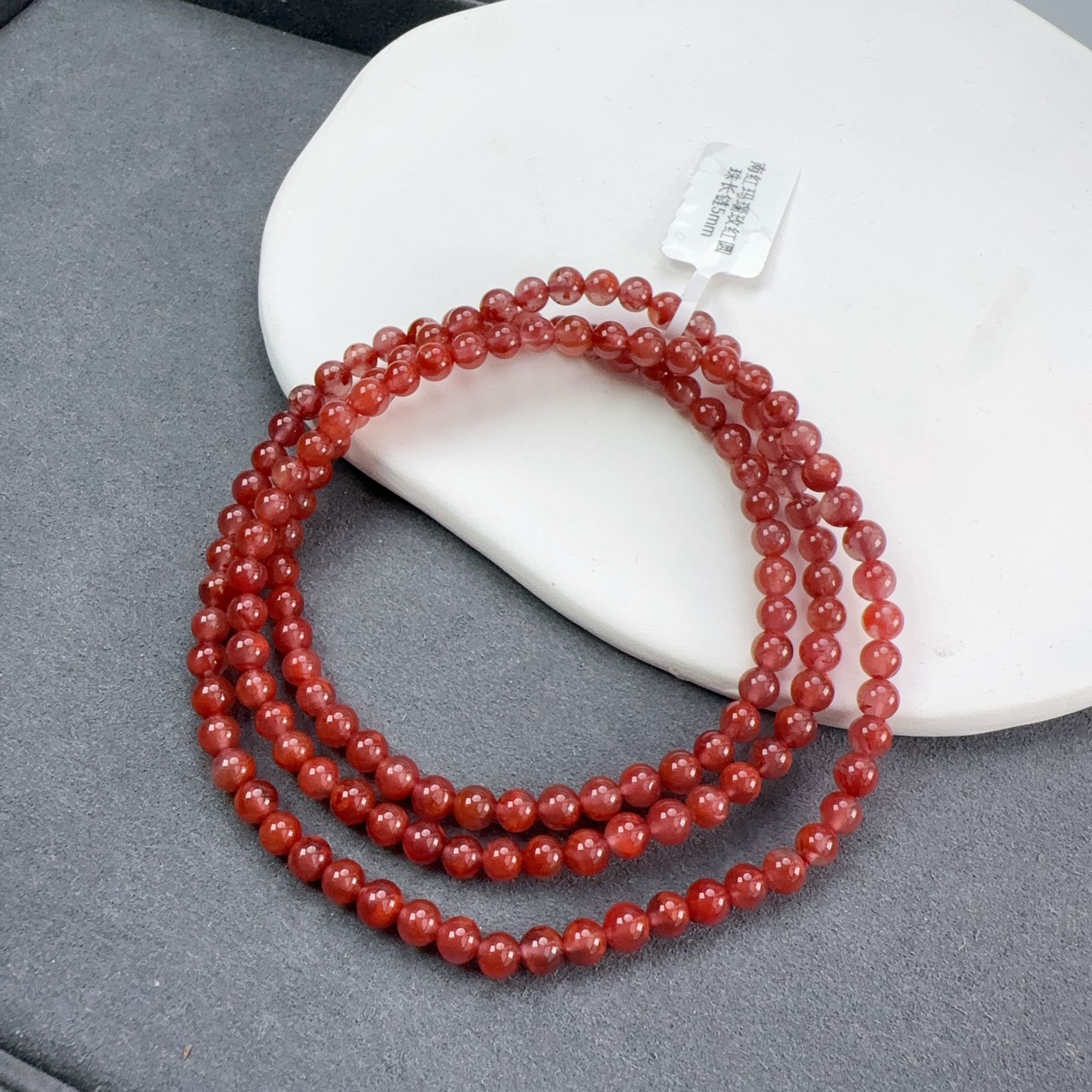 南红玛瑙圆珠长链5mm