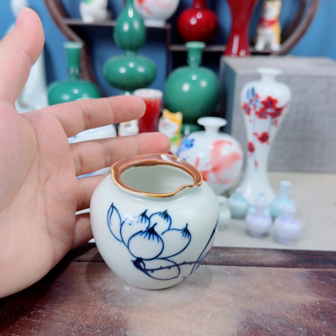 陶瓷手工小花器摆件