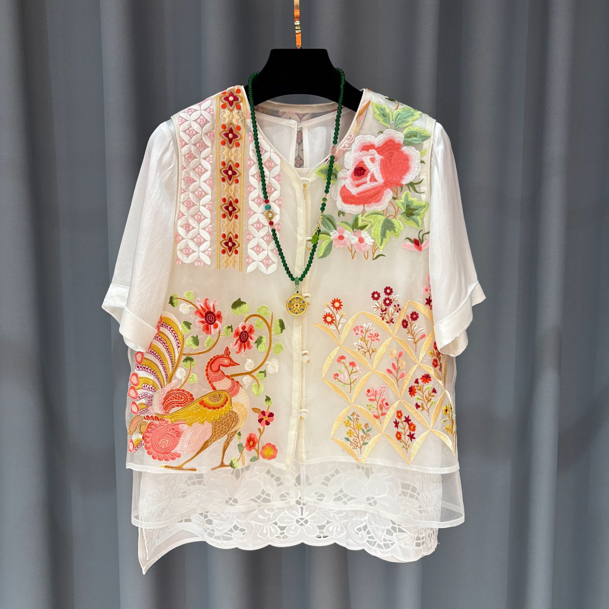 【海棠】新中式国风马甲刺绣花朵绣花夏季时尚款