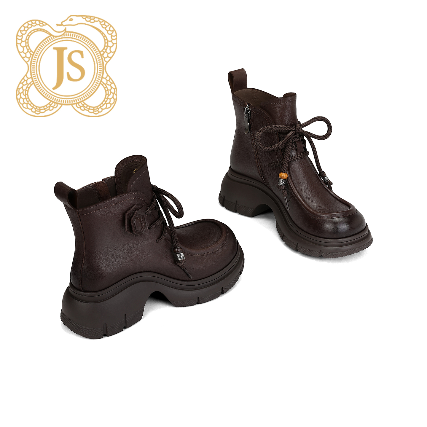 已开价，2537X8596系带马丁靴女英伦风潮流擦色圆头小腿袜配靴子