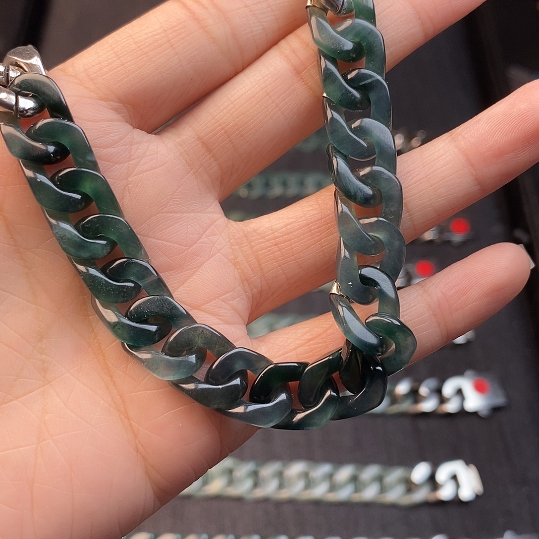 大***翡翠未镶嵌手链翡翠手链