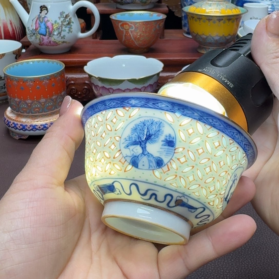 瓷片景德镇仿古手工制作精品展示