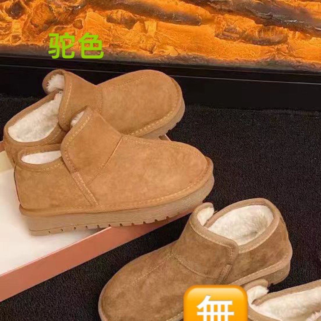 冬季加绒小皮匠608雪地靴厚底一脚蹬女款勃肯短靴保暖休闲百搭棉