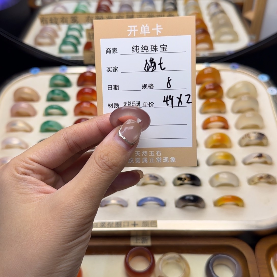 玛瑙/玉髓戒指合金