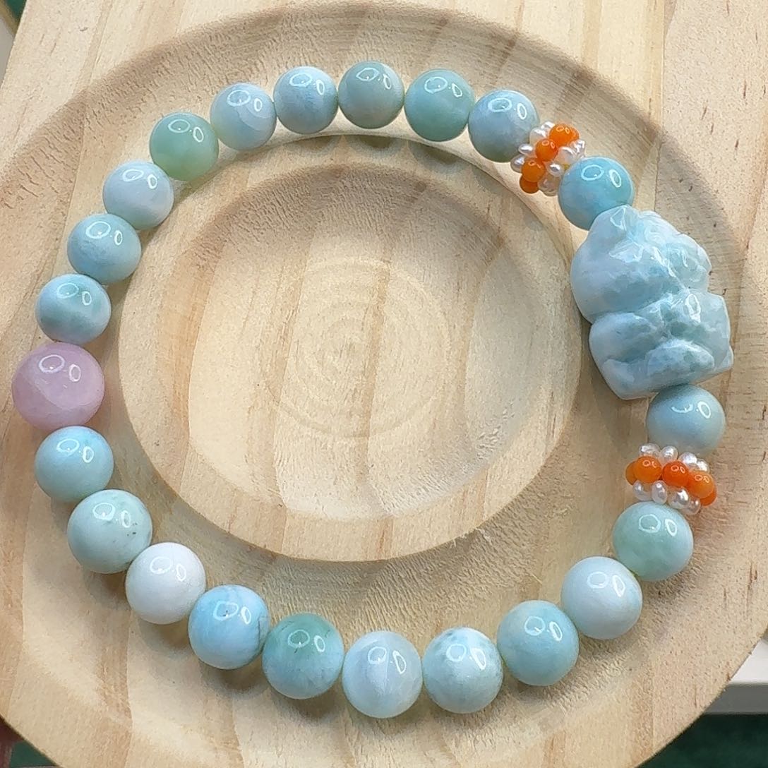 针钠钙石（海纹石）手串未镶嵌