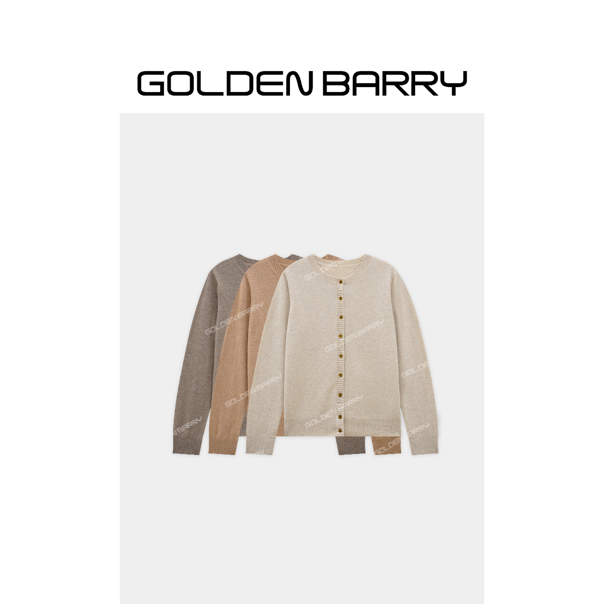 GOLDENBARRY|243061圆领羊绒开衫