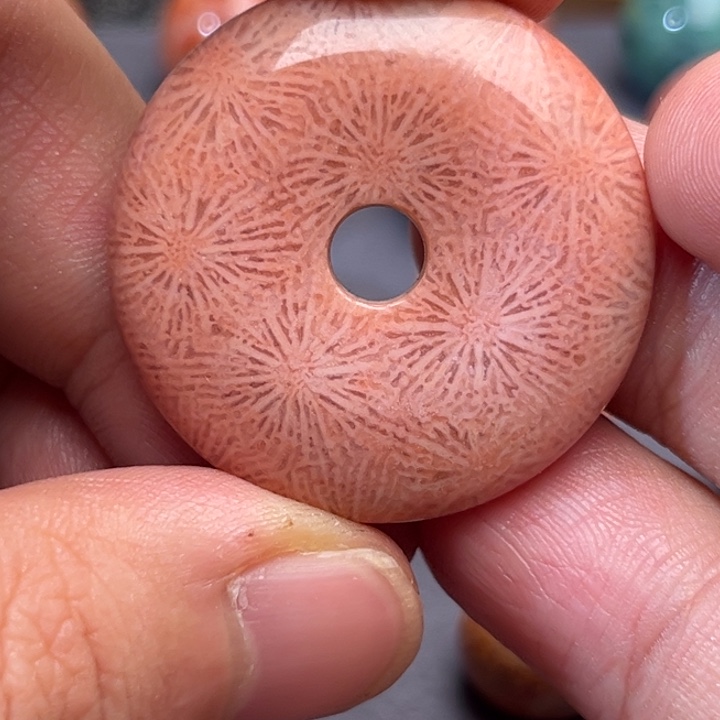 玛瑙/玉髓未镶嵌平安扣硅化玉