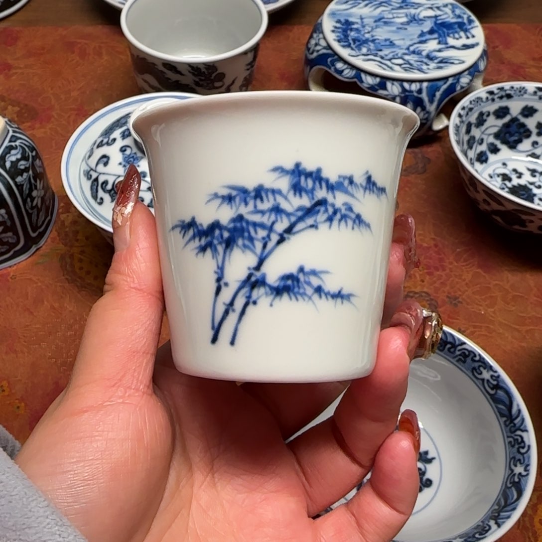 镇坤柴窑 竹手握杯