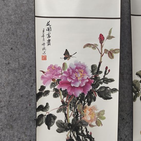 石***韵国画花开富贵险中求