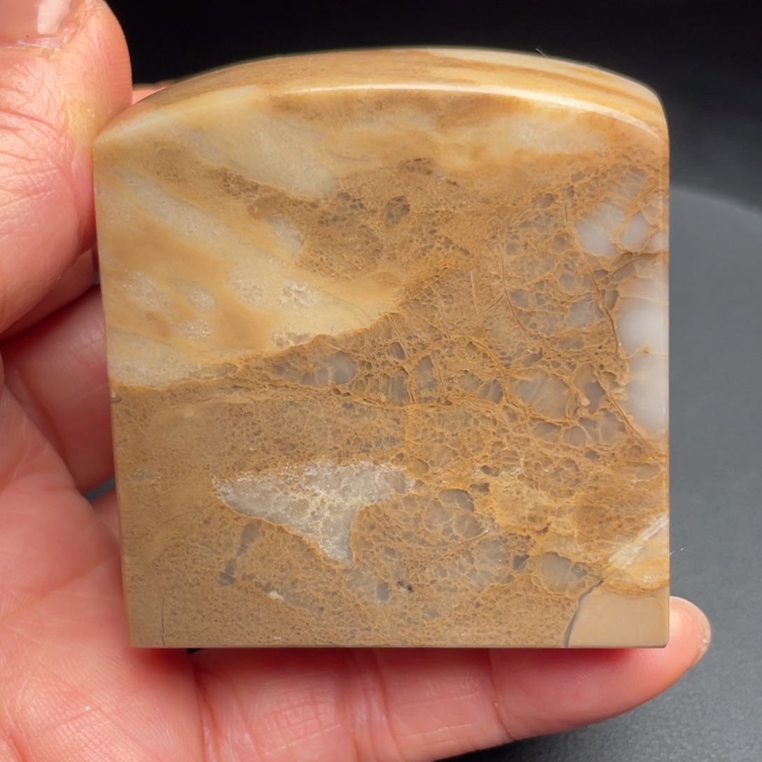 裕***旭田黄石昌化田黄石手把件印章摆件