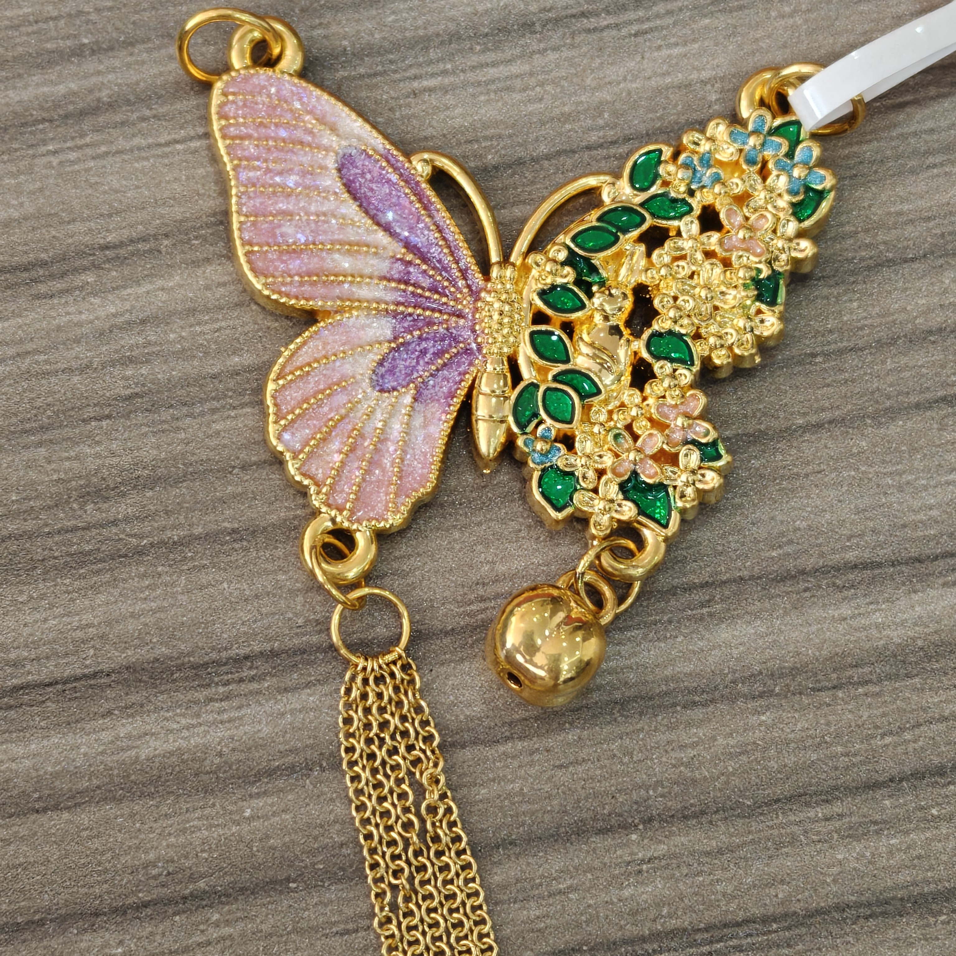 【莹莹专享】足金999 彩色蝴蝶  GP 2.68  纳金添福