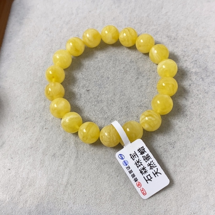 蜜蜡裸石未镶嵌串