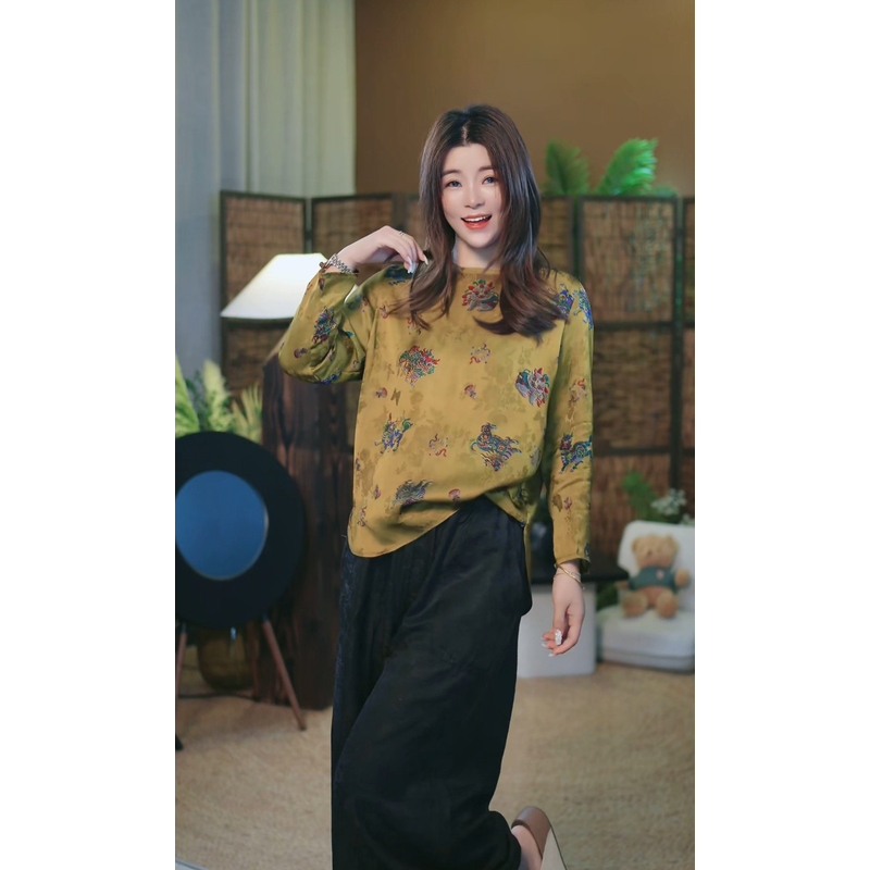 杯子家《喜狮葫芦长袖》打底单穿洋气百搭女款