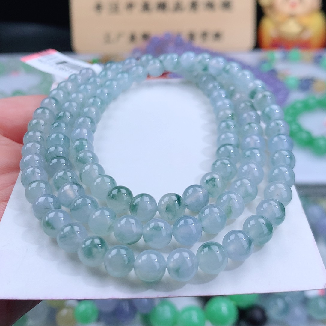 翡翠手链未镶嵌卡6mm