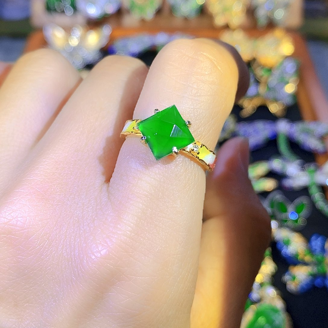 吊坠(不含链)银S925镶嵌翡翠