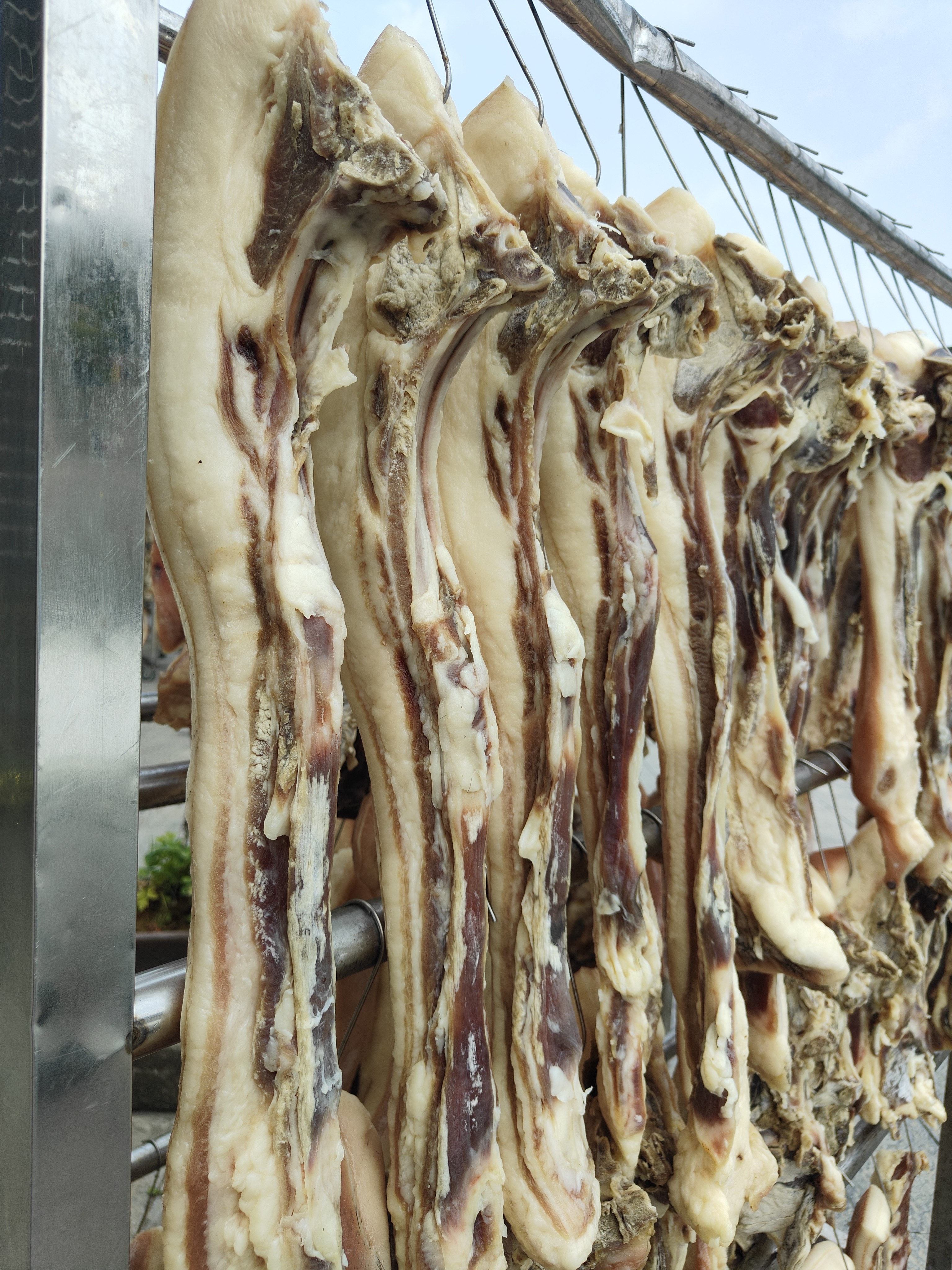 大别山生态黑猪带排骨咸肉偏肥腊肉肋条