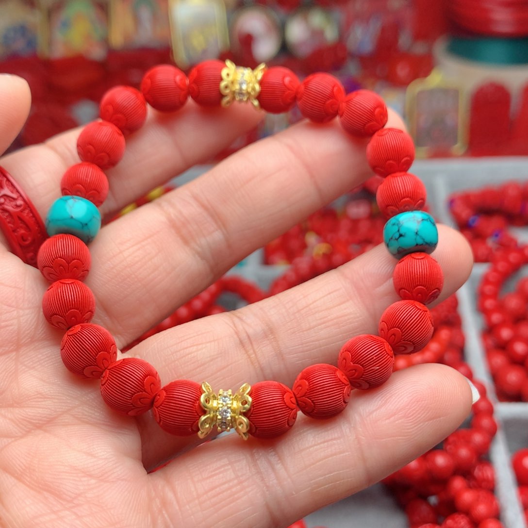 天然辰砂工艺品朱砂手串