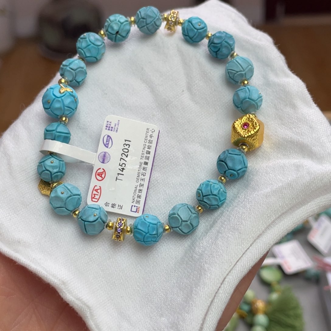 绿松石手链银S925镶嵌