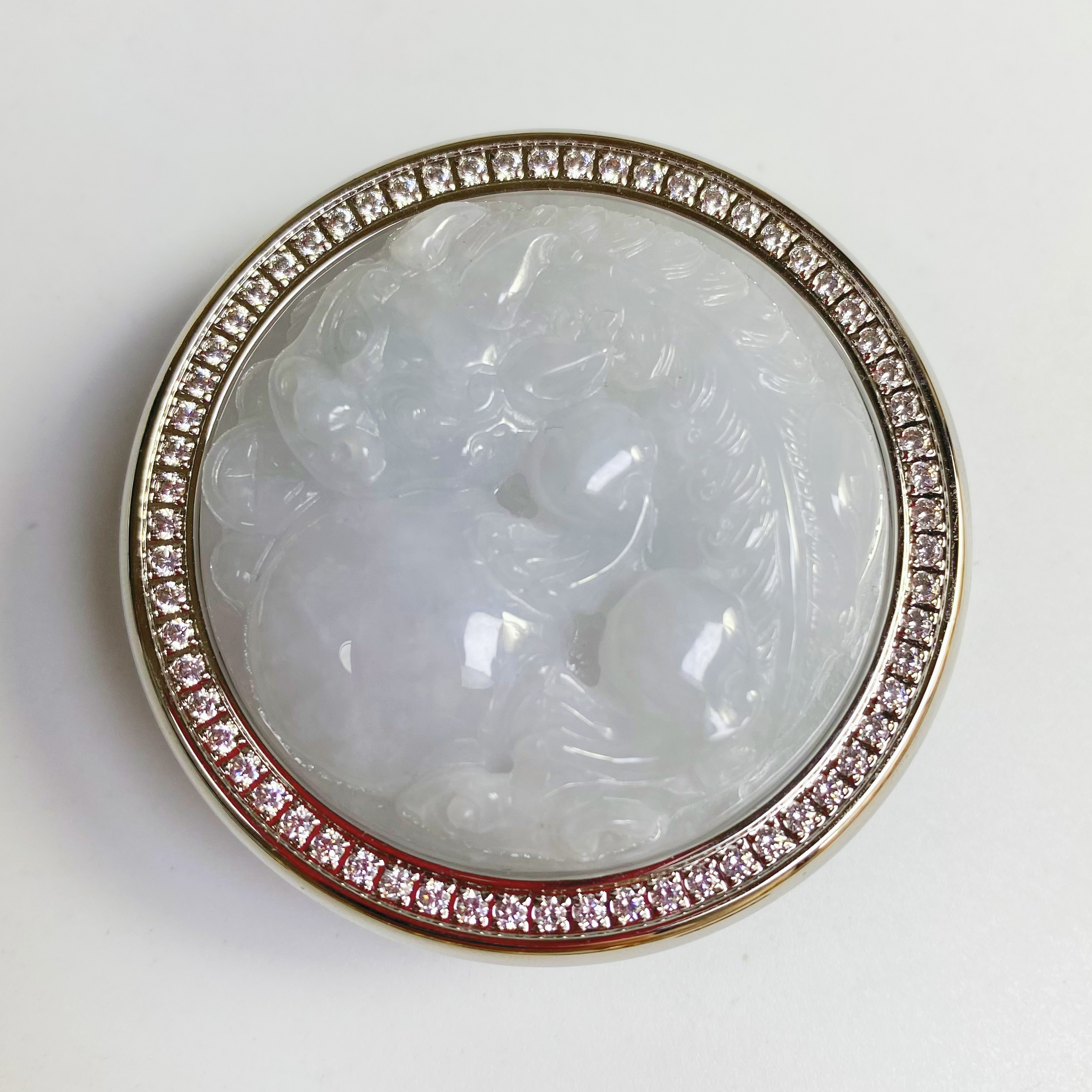 貔貅-包金翡翠皮带扣3.8宽精钢皮带扣高端男士皮带扣