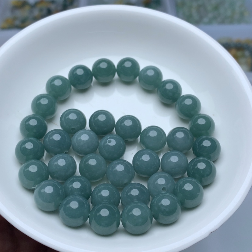 【闪购商品】翡翠手链未镶嵌卡10冰蓝水10个