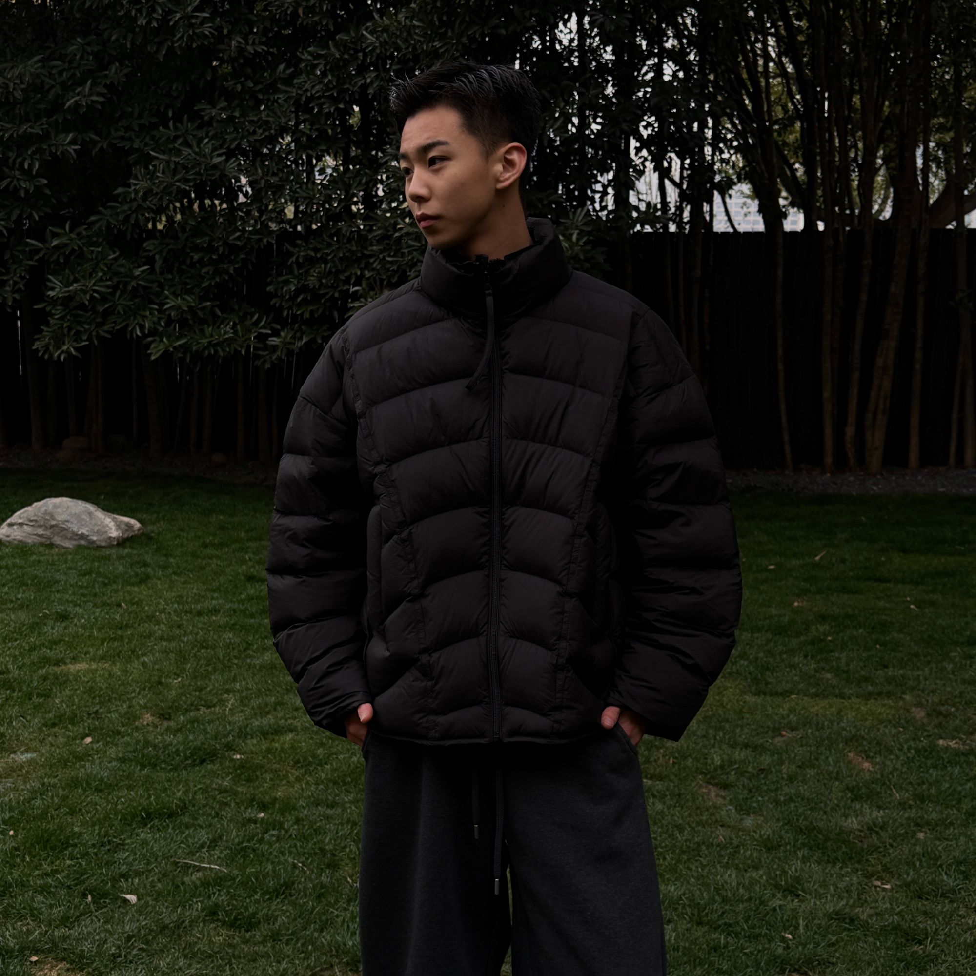 【柏豪】2026年货系列立领保暖泡芙排骨羽绒服休闲百搭中性排骨羽绒